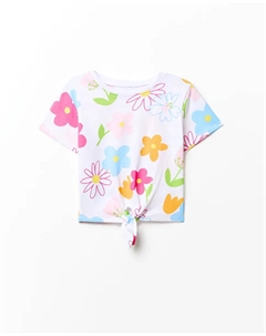 Футболка с узлом, белый Сфера