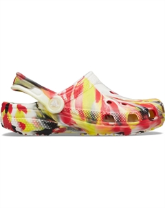 Детские классические светящиеся мраморные сабо K Clogs, красный Crocs