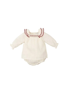 Платье-бамбула для девочки с чехлом на подгузник, натуральный Babidu