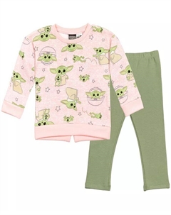 Комплект из флисового свитшота и леггинсов «Звёздные войны» для маленьких девочек «Мандалорец» из «Звёздных войн», мультиколор Star wars