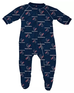 Комбинезон с молнией и реглан для младенцев Houston Texans - темно-синий, синий Outerstuff