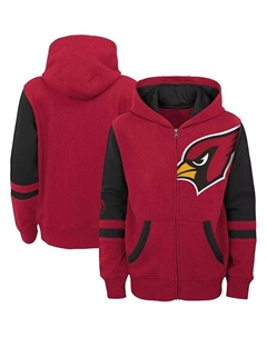 Толстовка с цветными блоками и молнией во всю длину Big Boys Cardinal Arizona Cardinals, красный Outerstuff