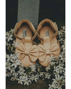 Детские кожаные балетки Meau Shoes, розовый Donsje