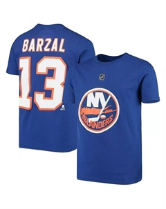 Футболка Big Boys Mathew Barzal Royal New York Islanders с именем и номером игрока, синий Outerstuff