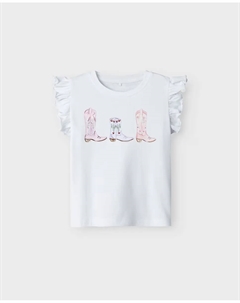 Футболка с короткими рукавами для девочки, белый Name it