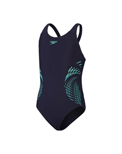 Плавки-шорты для девочек с открытой спиной, бирюзовый Speedo