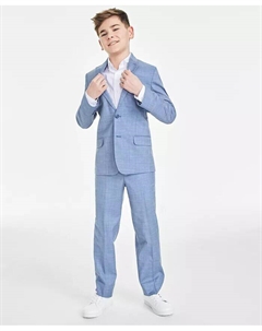 Куртка из эластичной акульей кожи для больших мальчиков, оксфордская рубашка и эластичные брюки из акульей кожи, синий Tommy hilfiger