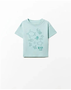 Футболка с принтом, аквамарин Сфера