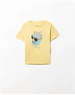 Футболка с принтом, светло-желтый Сфера