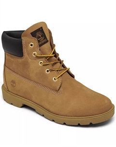 Классические водонепроницаемые ботинки для больших детей высотой 6 дюймов от Finish Line, коричневый/бежевый Timberland