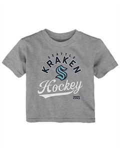 Футболка для мальчиков и девочек Heather Grey Seattle Kraken Take The Lead Outerstuff