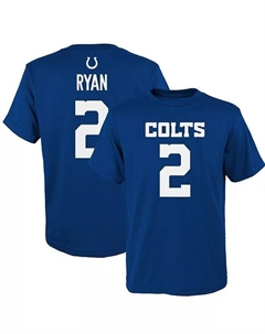 Футболка с именем и номером игрока Big Boys Matt Ryan Royal Indianapolis Colts Mainliner Outerstuff