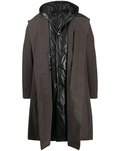 Attachment многослойное пальто с капюшоном 5 серый Attachment