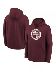Бордовый пуловер с капюшоном и альтернативным логотипом Big Boys Washington Commanders Nike