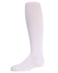 Колготки-свитера из смесового хлопка в рубчик для маленьких девочек, белый Memoi