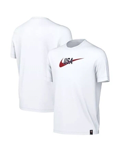 Белая футболка USMNT Swoosh для больших мальчиков и девочек Nike