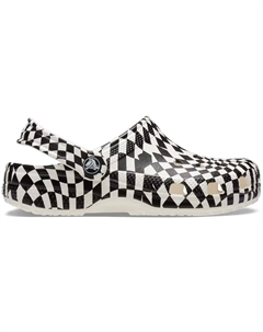 Детские сабо Classic Warped Checker Clog K, черный Crocs