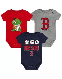 Комплект боди для новорожденных, темно-синий, красный, серый Boston Red Sox Born To Win, 3 шт, мультиколор Outerstuff