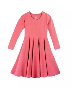 Платье для девочек из органического хлопка Fair Trade с рукавами 3/4 - XX-Large (14), коралловый, оранжевый Mightly