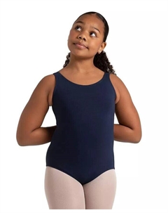 Классический купальник с высоким воротником для девочек, синий Capezio