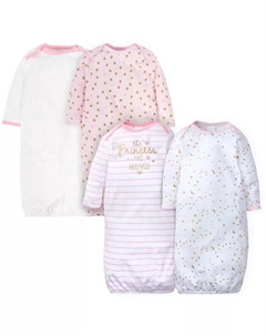 Детские платья с плечами для маленьких девочек, упаковка из 4 штук, розовый Gerber