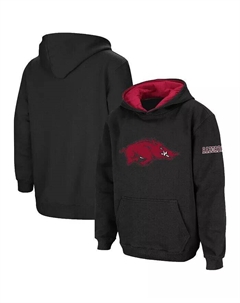 Черный пуловер с капюшоном и большим логотипом Big Boys Arkansas Razorbacks Stadium athletic