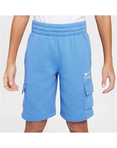 Детские флисовые шорты-карго, синий Nike