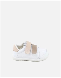 Детские кеды из натуральной кожи с двойной застежкой-липучкой, натуральный Eli 1957