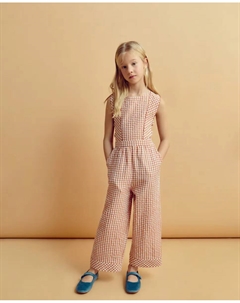 Длинный комбинезон для девочки в клетку, красный Coconut el corte inglés