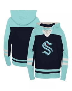 Толстовка с капюшоном Seattle Kraken Ageless Revisited для мальчиков и девочек дошкольного возраста со шнуровкой и V-образным вырезом Outerstuff