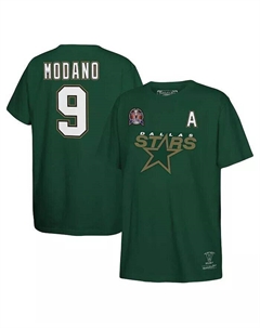 Футболка с именем и номером Big Boys Mike Modano Kelly Green Dallas Stars, зеленый Mitchell and ness