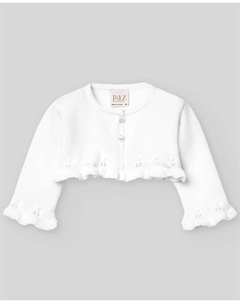 Куртка для девочки с оборкой Bico PAZ Rodríguez, белый Paz rodriguez