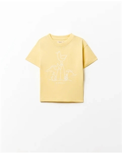 Футболка с принтом, желтый Сфера