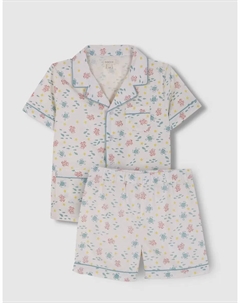 Короткая пижама для мальчиков с принтом черепахи и рыбы, белый Gocco