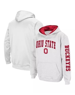 Пуловер с капюшоном Big Boys Ohio State Buckeyes 2-Hit, белый Colosseum