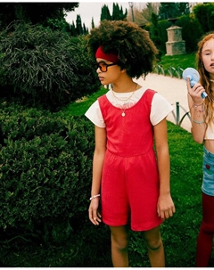 Короткий структурированный комбинезон, красный Сфера