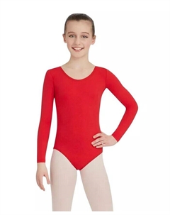 Купальник с длинными рукавами для девочек Team Basic, красный Capezio