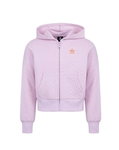 Толстовка Star Pointelle с капюшоном и молнией во всю длину, розовый Converse