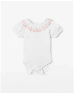 Боди с вуалью на шее, белый Сфера