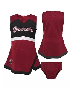 Двухсекционное платье-джемпер Cheer Captain для девочек «Гранат», черное платье South Carolina Gamecocks и комплект шароваров Outerstuff