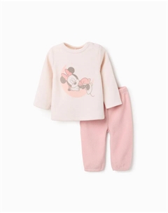 Флисовая пижама для девочки с изображением Минни Маус, розовый Zippy