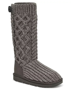 Детские классические вязаные ботинки Cardi, серый Ugg