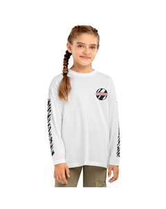 Футболка Jaguar-G для девочек из хлопка с длинными рукавами, белый Siroko
