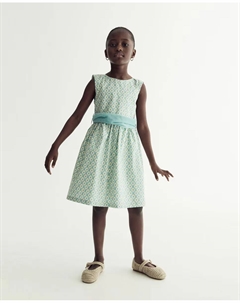 Платье с галстуком, синий Сфера