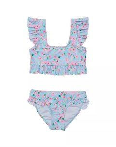 Купальник-бикини с оборками и цепочкой «Daisy Chain», синий Snapper rock