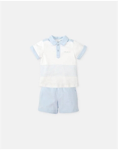 Комплект из 2 предметов для мальчиков: рубашка поло и шорты небесно-голубого цвета, светло-голубой Tutto piccolo