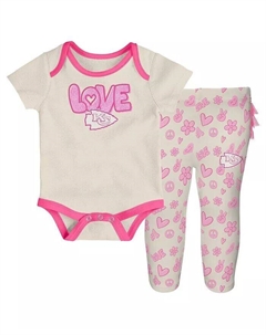 Комплект из двух частей: боди и штаны для мальчиков и девочек, белый Kansas City Chiefs All The Love Outerstuff