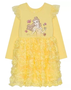 Платье Sweet Belle Rosette для малышей и маленьких девочек, желтый Disney