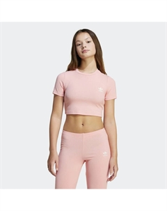 Короткая детская футболка Ribbed, розовый Adidas