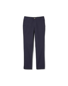 Брюки прямого покроя из эластичного твила с регулируемой талией для больших девочек, синий French toast